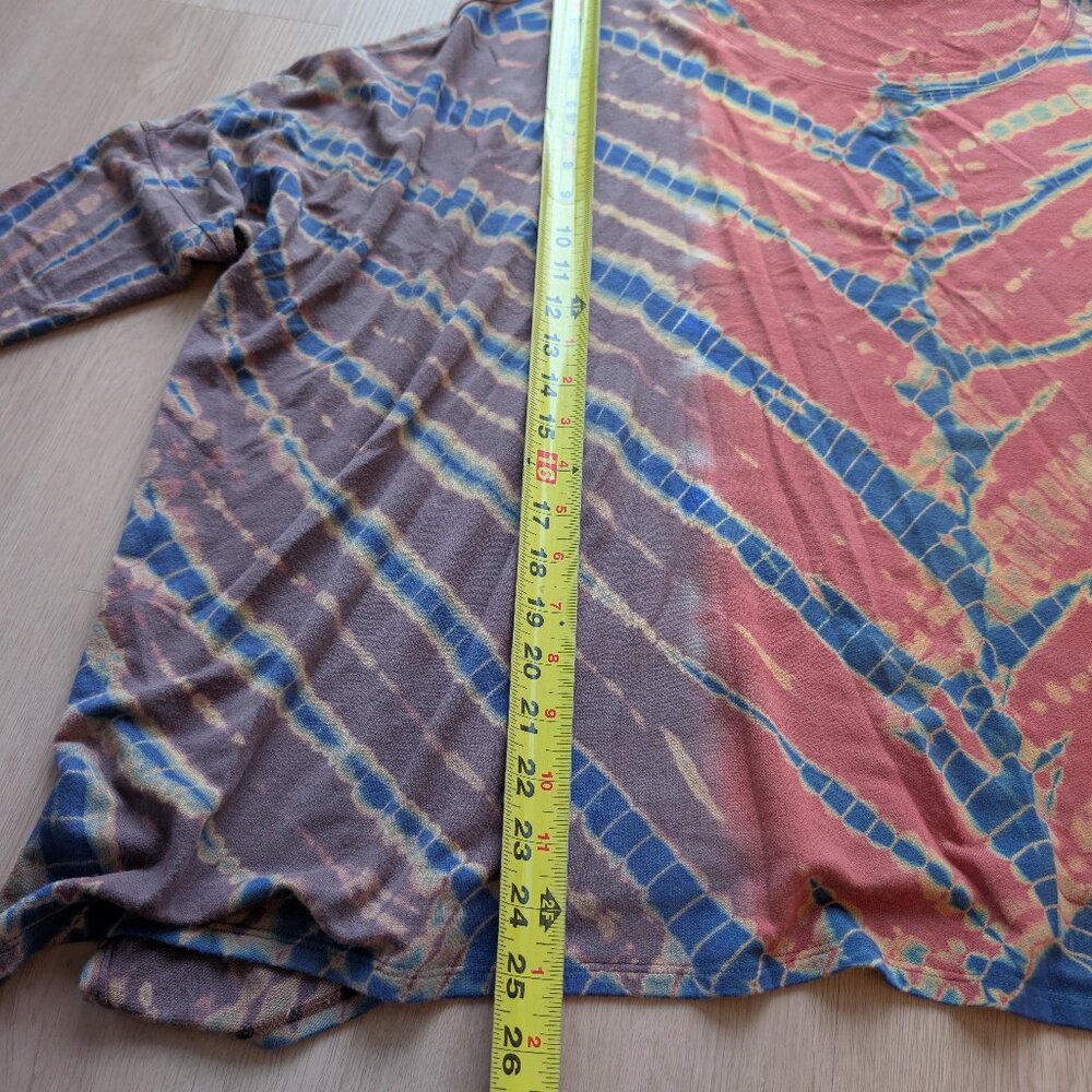 M/L River + Sky Super soft Modal Tencel Boho Tie Dye Hippie Quiet Luxury - Picture 4 of 5